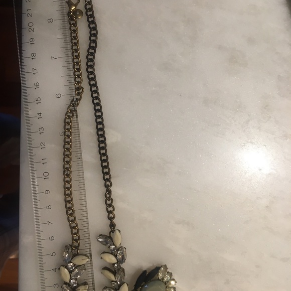 J. Crew statement Art Deco bib necklace gold and crystals details 💖 - Picture 5 of 5